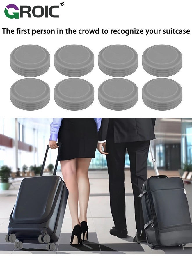 GROIC 8 Pcs Luggage Wheel Covers, Suitable for Swivel wheels, Quiet and Wear-resistant, Reduces Noise and Prevents Scratches, Fits Wheels 2-2.4 Inch Diameter, Full-Wrap Silicone Durable Travel Case Accessories - Image 5
